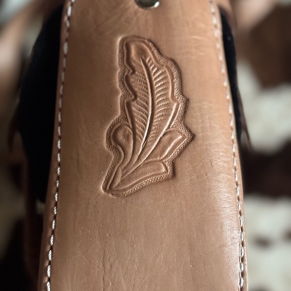 Light Brown Western Handmade Leather Saddle Bag - Picture 4 of 5